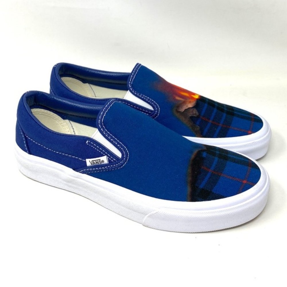 VANS CLASSIC SLIP-ON Big Reveal Navy Women’s Shoes Sneakers Canvas VN000XG81P4 - Picture 6 of 11